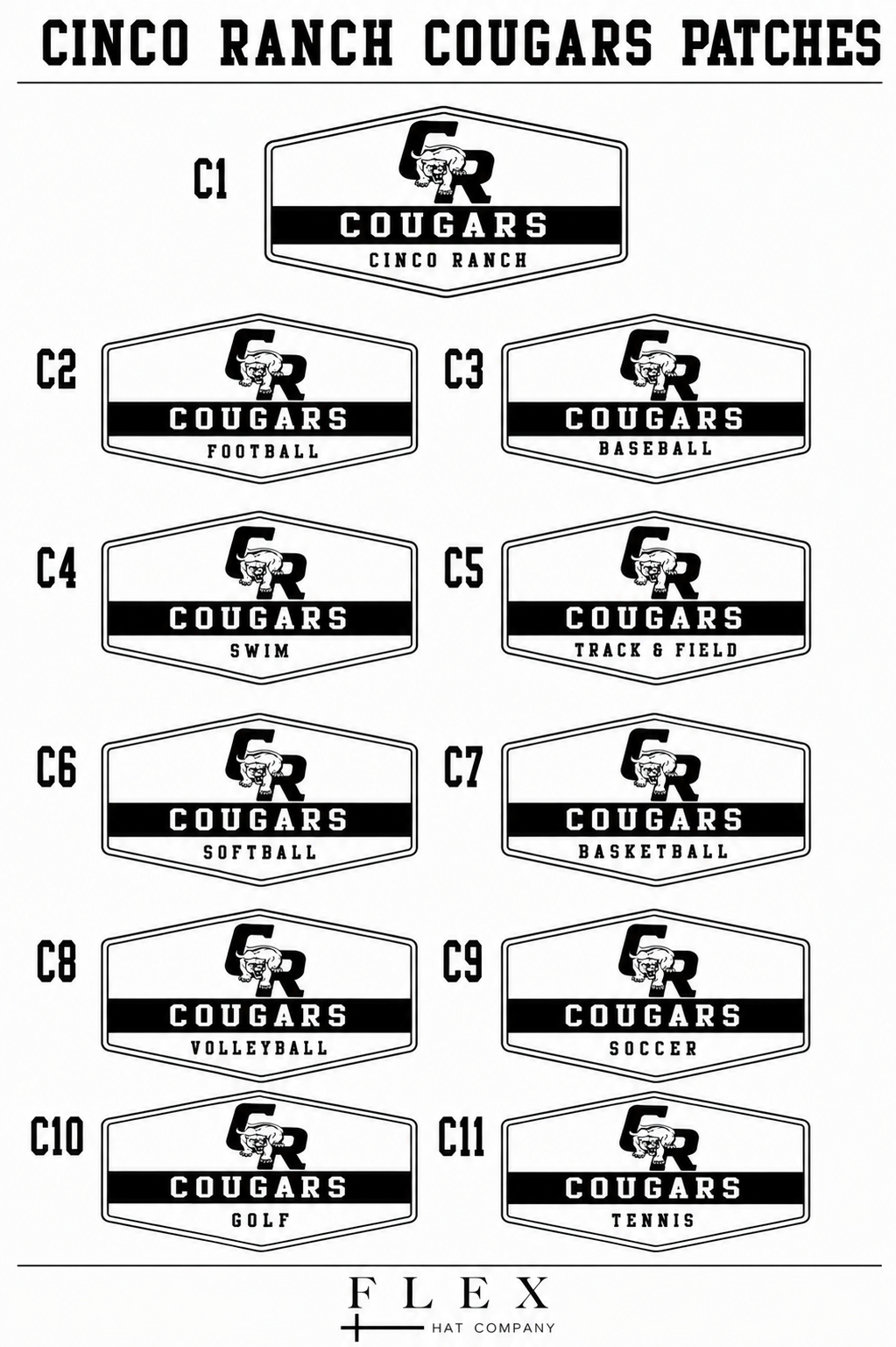 Cinco Ranch Cougars | Richardson 112 | Badge Patch