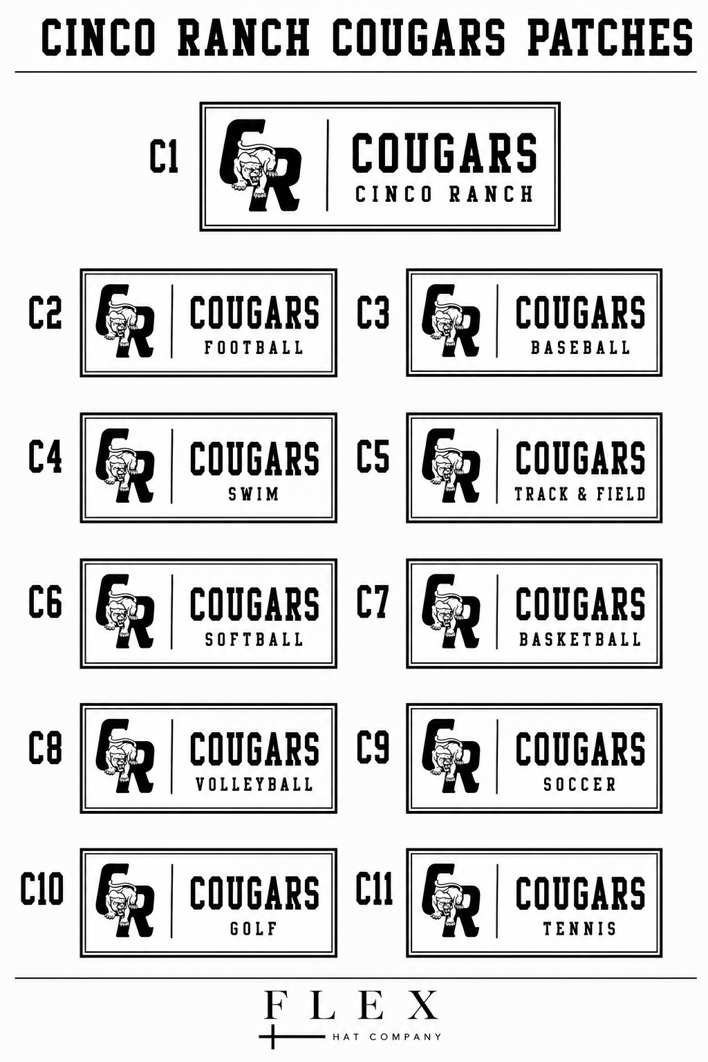 Cinco Ranch Cougars | Richardson 112 | Rectangle Patch