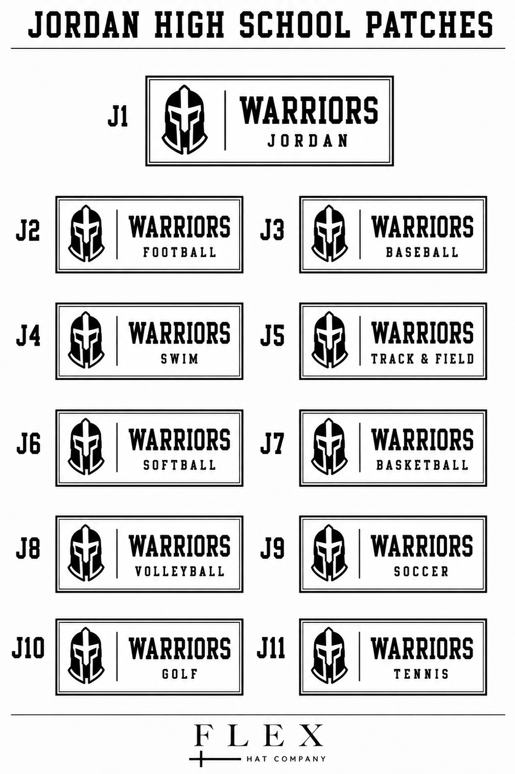 Jordan Warriors | Richardson 112 | Rectangle Patch