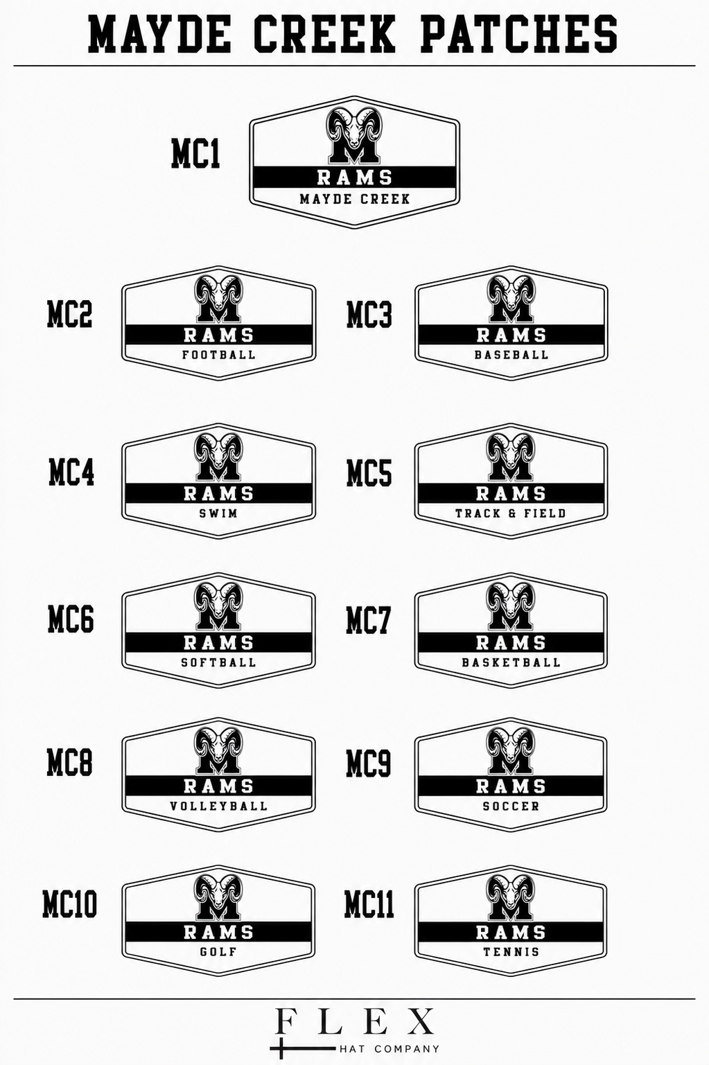Mayde Creek Rams | Richardson 112 | Badge Patch