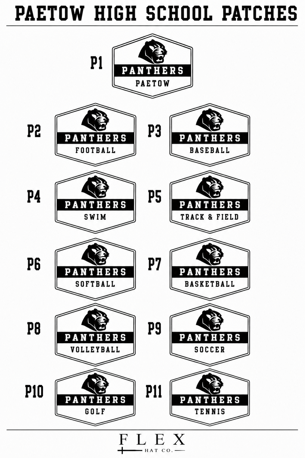 Paetow Panthers | Richardson 112 | Badge Patch