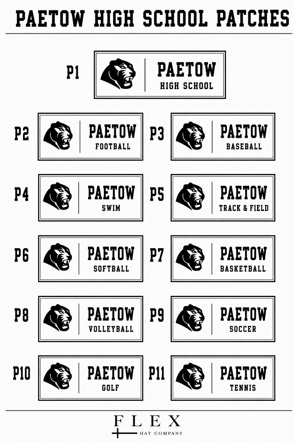 Paetow Panthers | Richardson 112 | Rectangle Patch