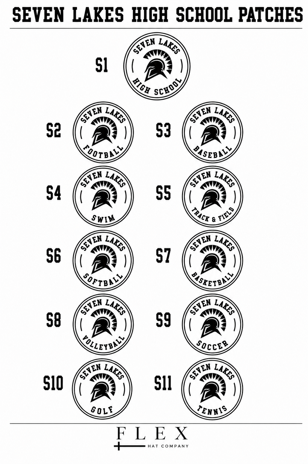 Seven Lakes Spartans | Richardson 112 | Circle Patch