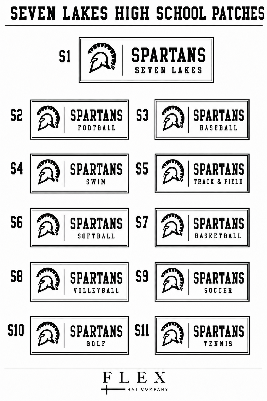 Seven Lakes Spartans | Richardson 112 | Rectangle Patch
