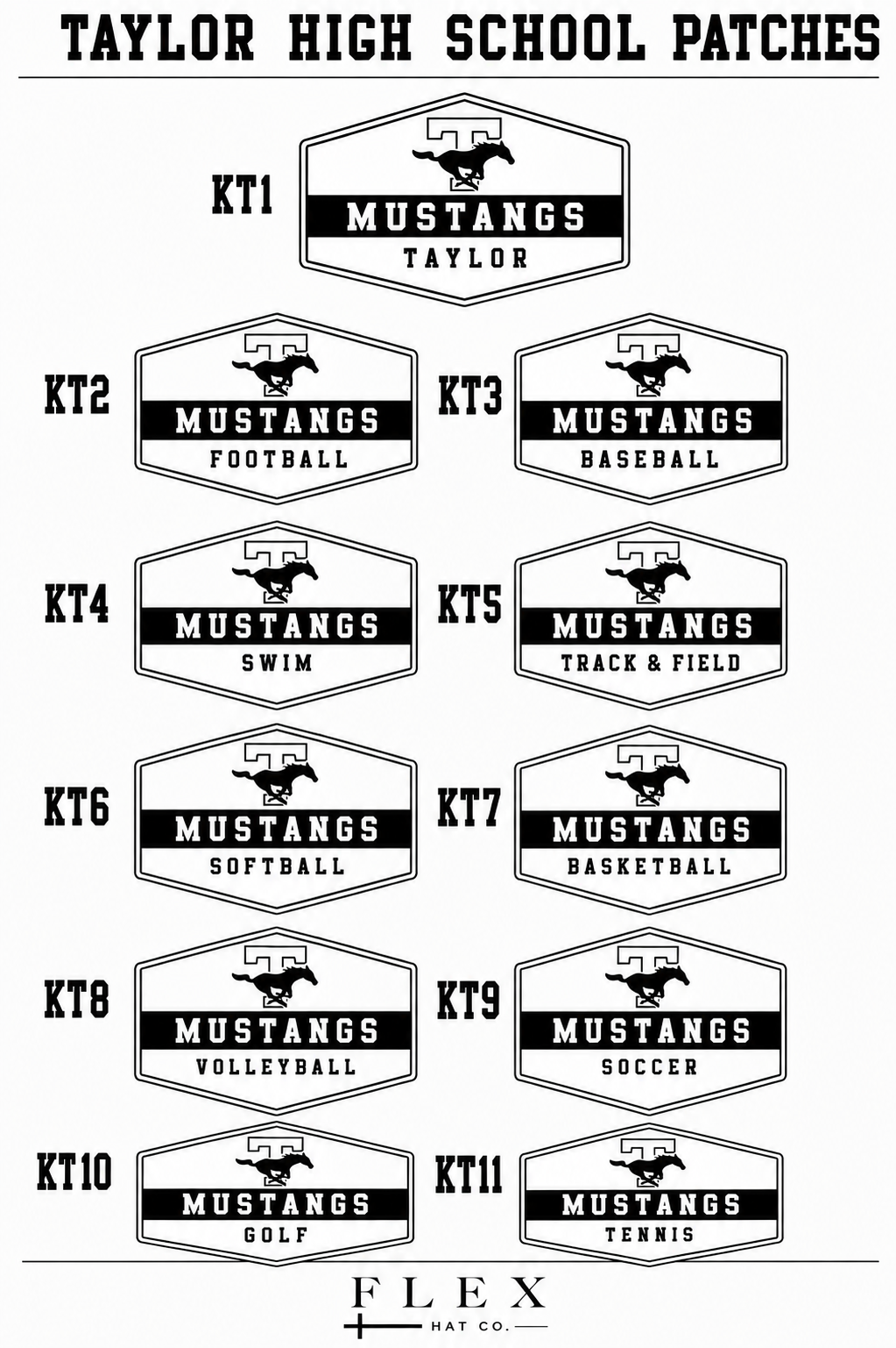 Taylor Mustangs | Richardson 112 | Badge Patch