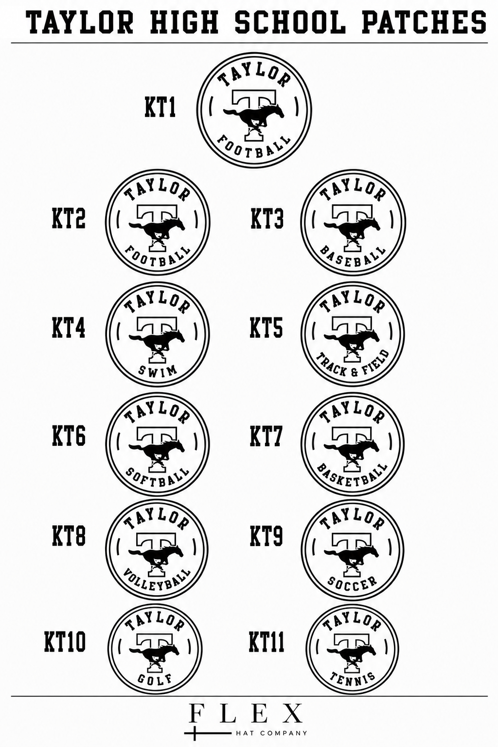 Taylor Mustangs | Richardson 112 | Circle Patch