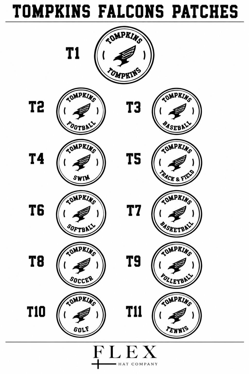 Tompkins Falcons | Richardson 112 | Circle Patch