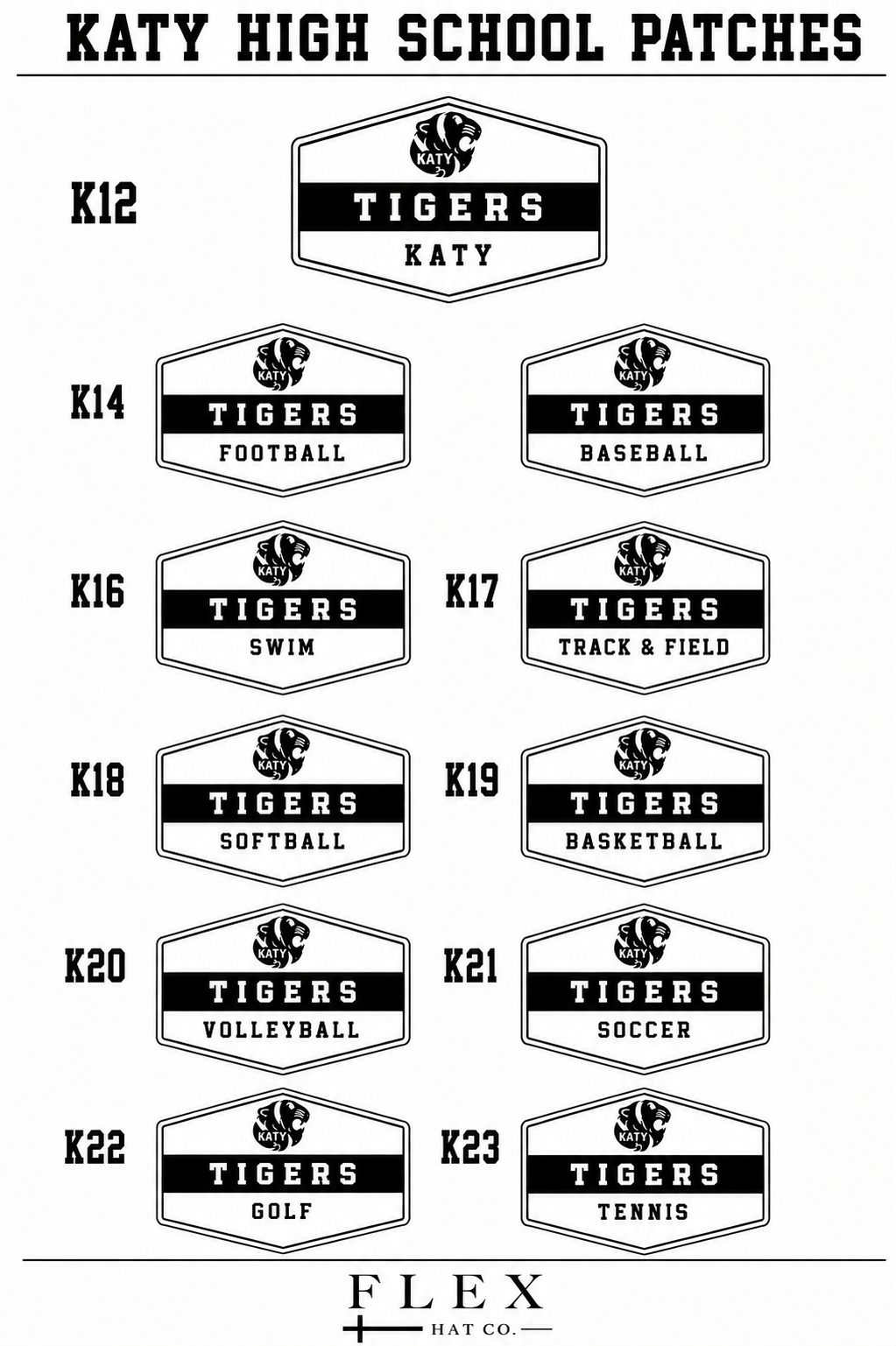Katy Tigers | Richardson 112 | Badge Patch